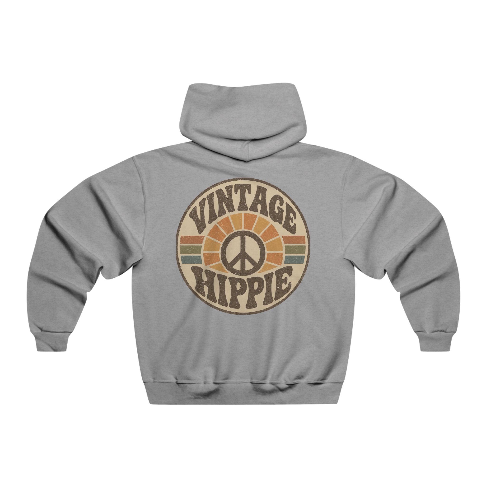 Vintage Hippie Hoodie — 'Believe Everything, Question Nothing' Retro Peace Pullover