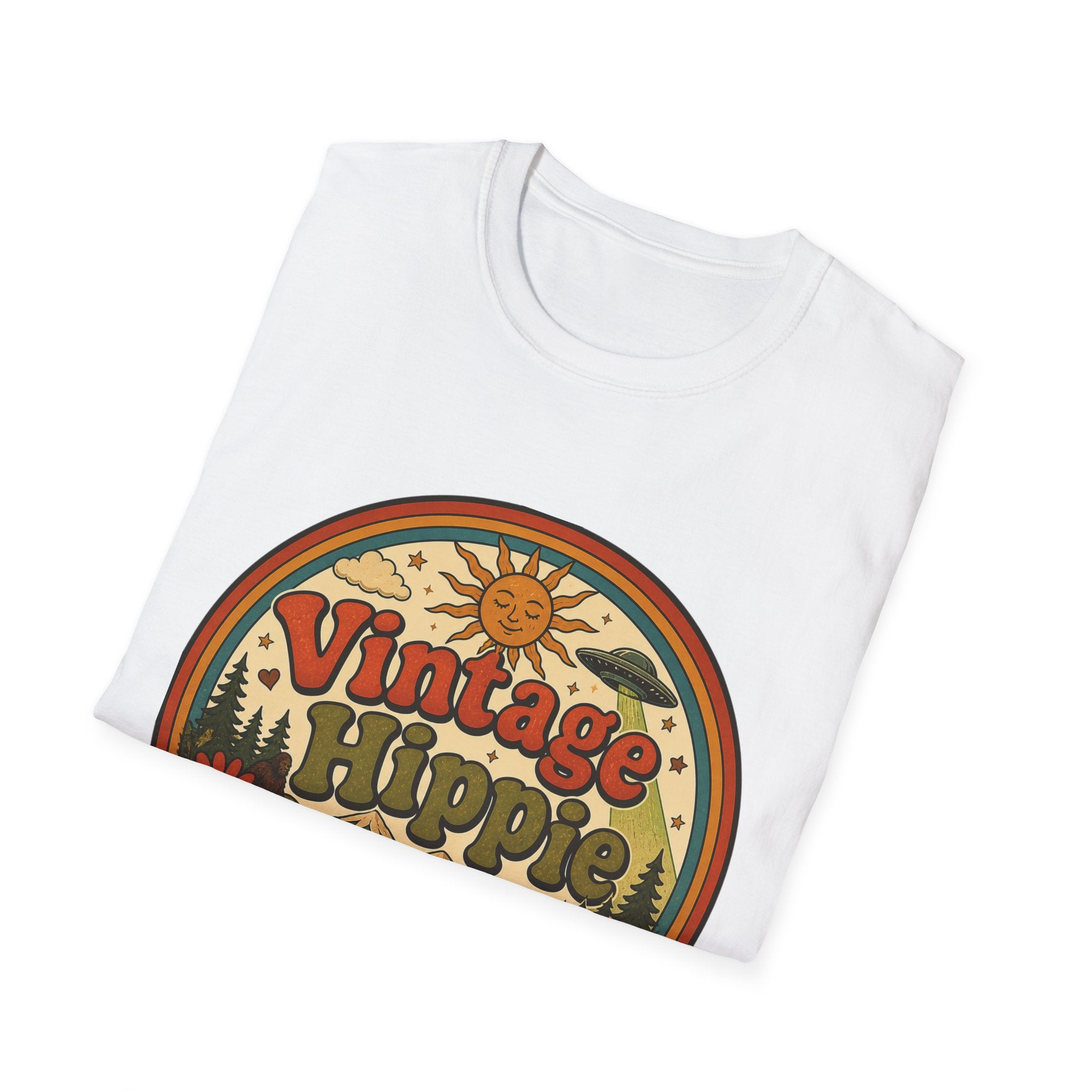 Vintage Hippy T-Shirt — Retro Camper Van Flower Power Graphic Tee