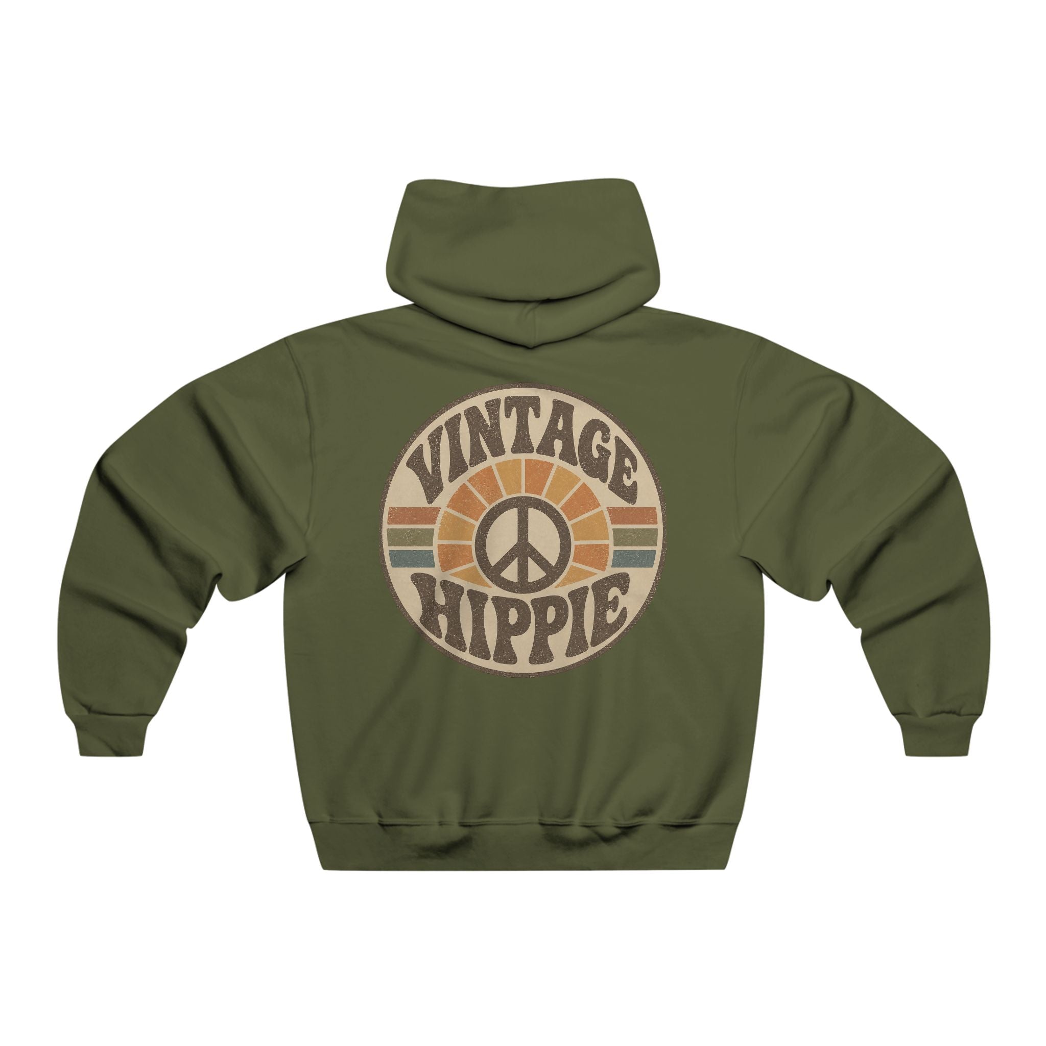 Vintage Hippie Hoodie — 'Believe Everything, Question Nothing' Retro Peace Pullover