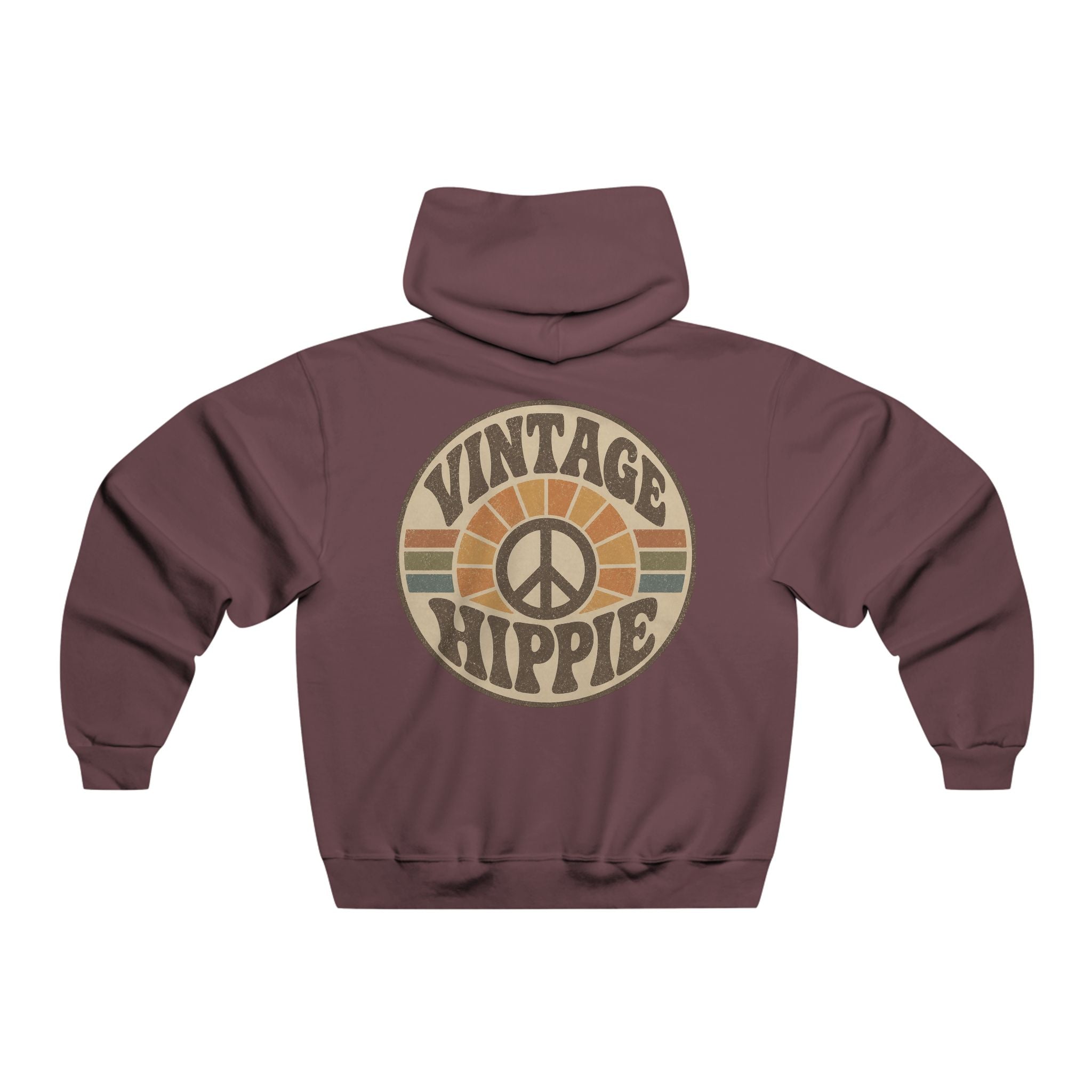 Vintage Hippie Hoodie — 'Believe Everything, Question Nothing' Retro Peace Pullover