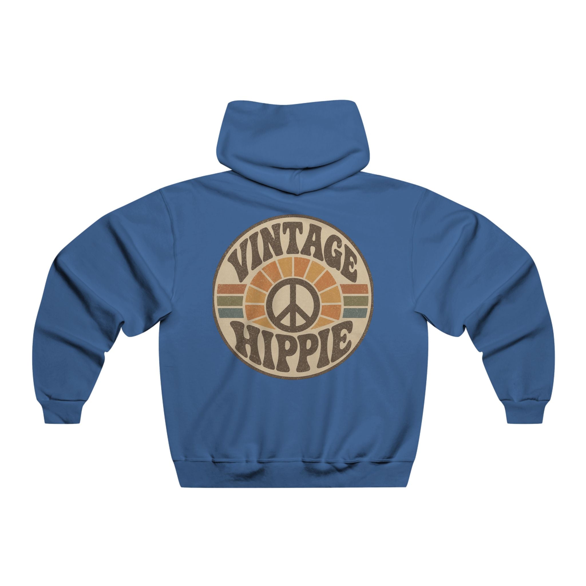 Vintage Hippie Hoodie — 'Believe Everything, Question Nothing' Retro Peace Pullover