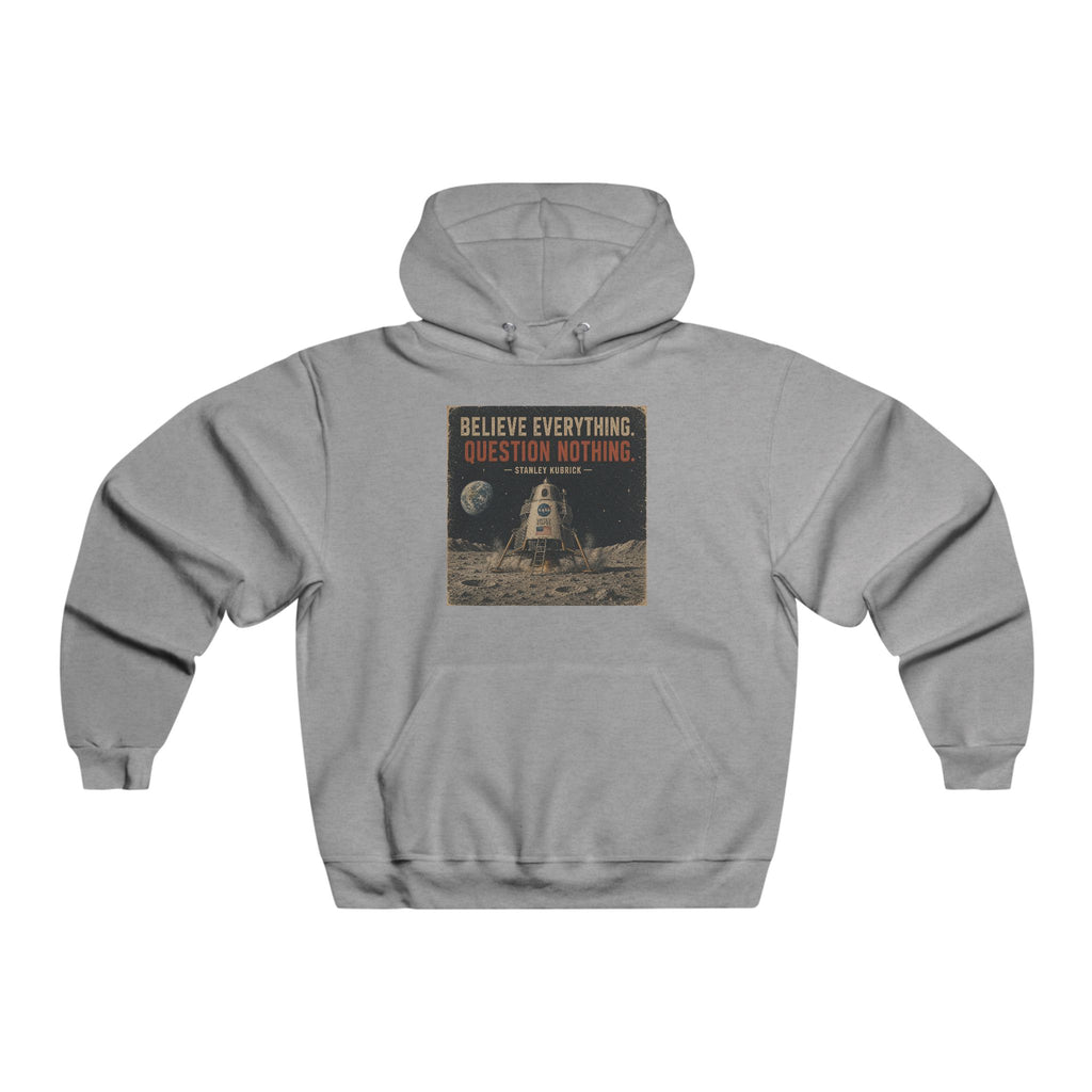 Vintage Hippie Hoodie — 'Believe Everything, Question Nothing' Retro Peace Pullover