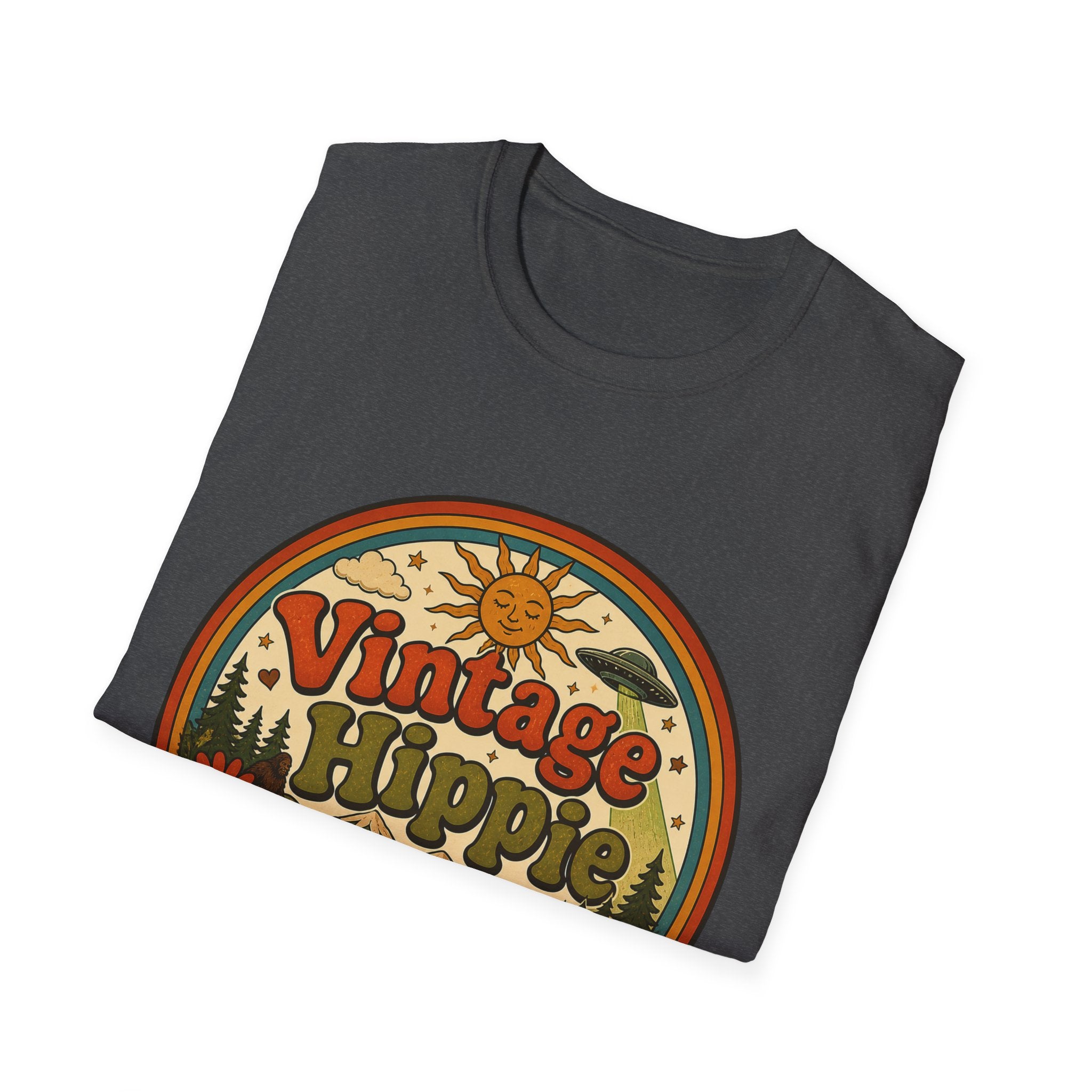 Vintage Hippy T-Shirt — Retro Camper Van Flower Power Graphic Tee