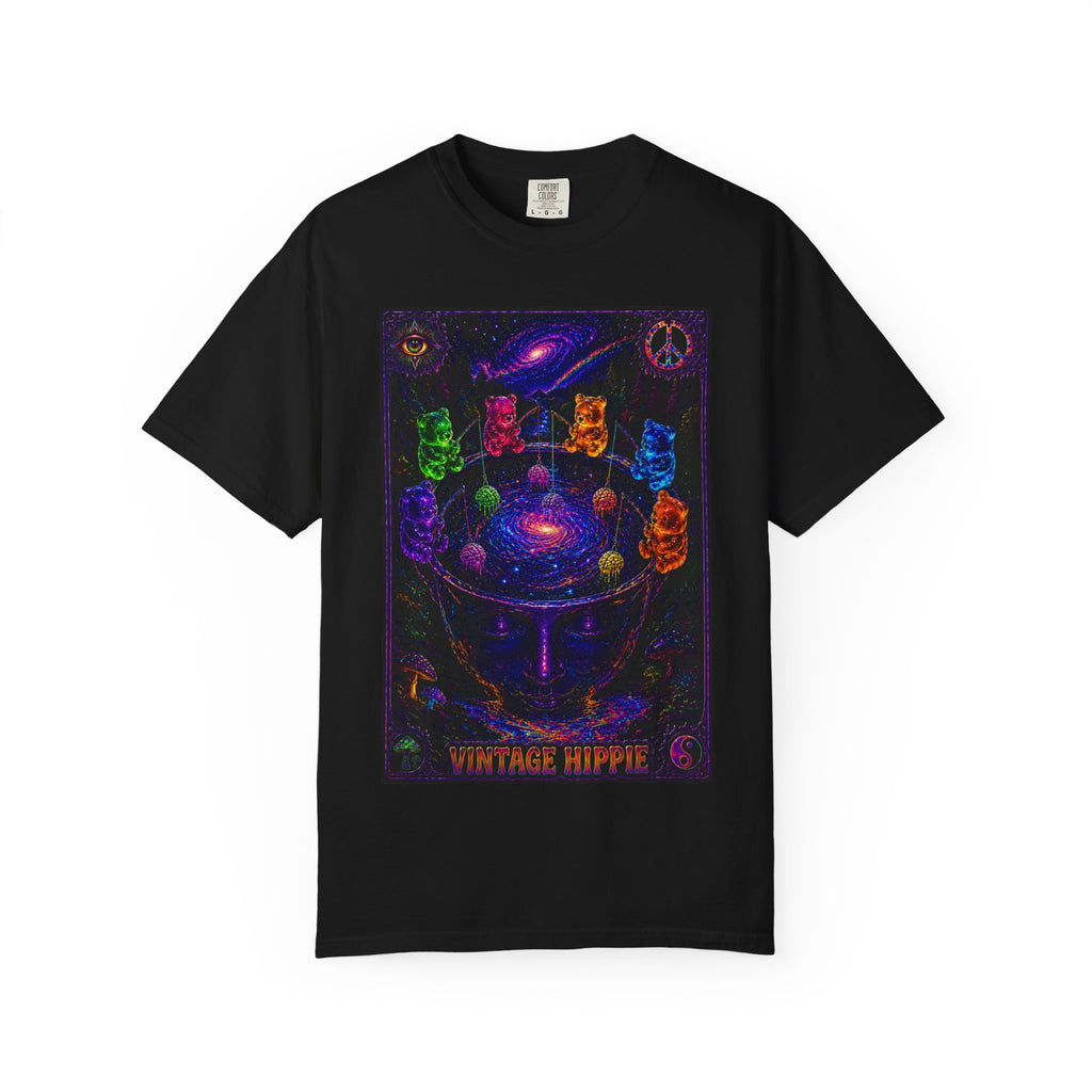 Vintage Hippie Cosmic Head T-Shirt