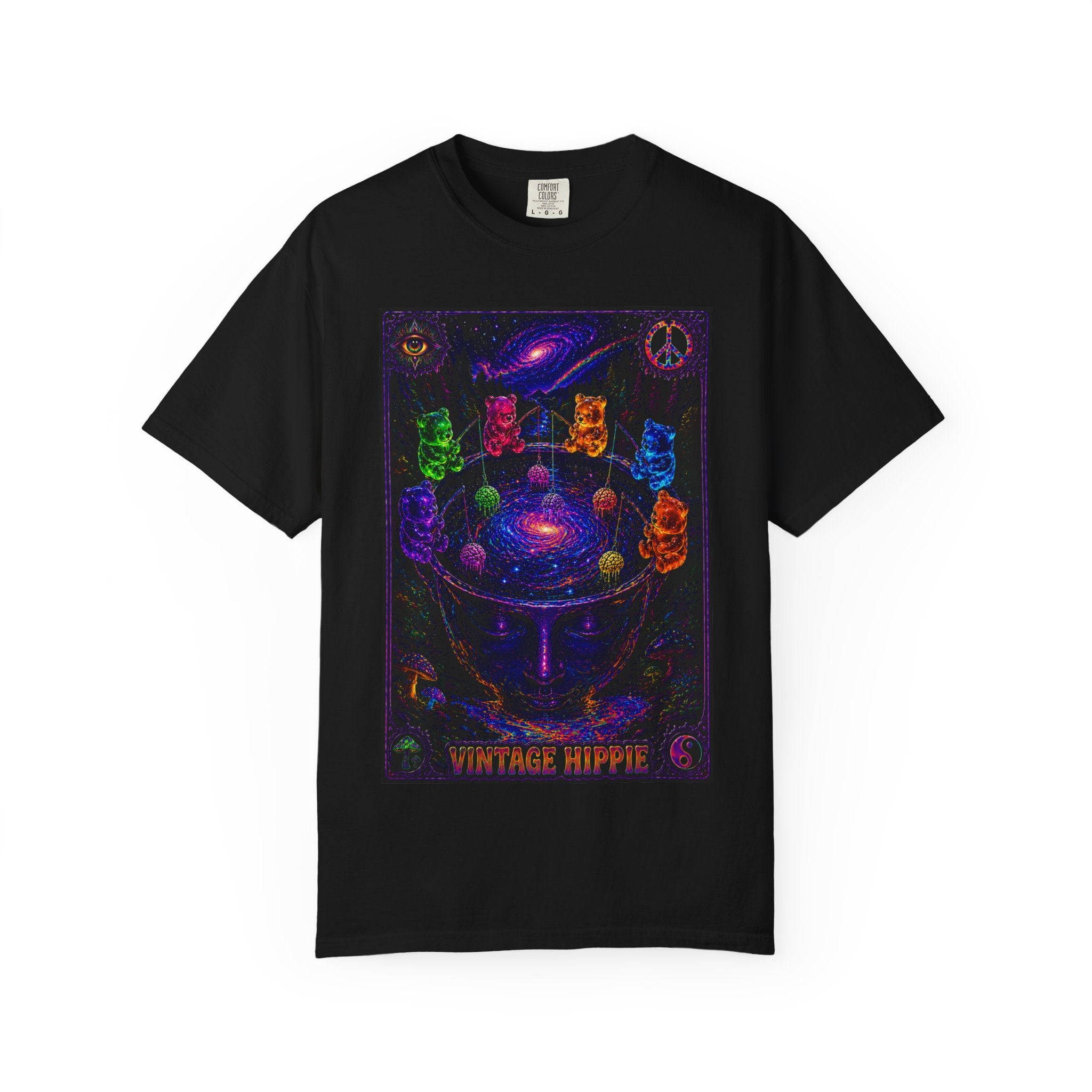 Vintage Hippie Cosmic Head T-Shirt
